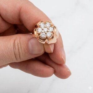 Vintage 14K Gold Diamond Cluster Ring .50 CTW 7.15g Size 8 Estate Fine Jewelry